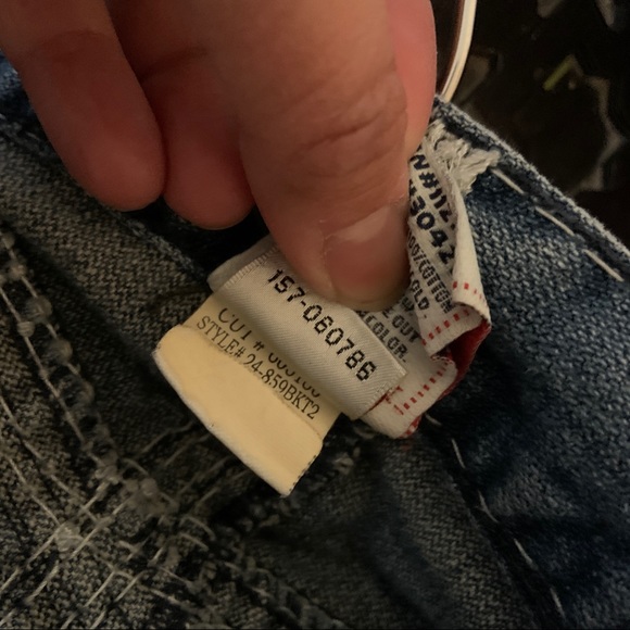 [SOLD] True Religion Mens Joey Blue Denim Super T Bootcut Jeans - Picture 12 of 14